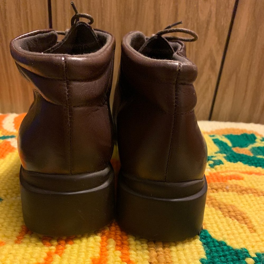 Worthington sport brown leather lace up booties size 7.5 - Picture 6 of 12